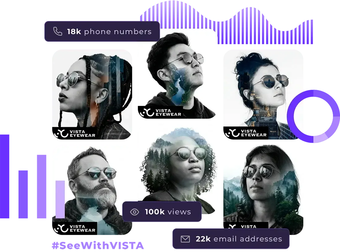 Simple Booth analytics dashboard with event participation and sharing metrics