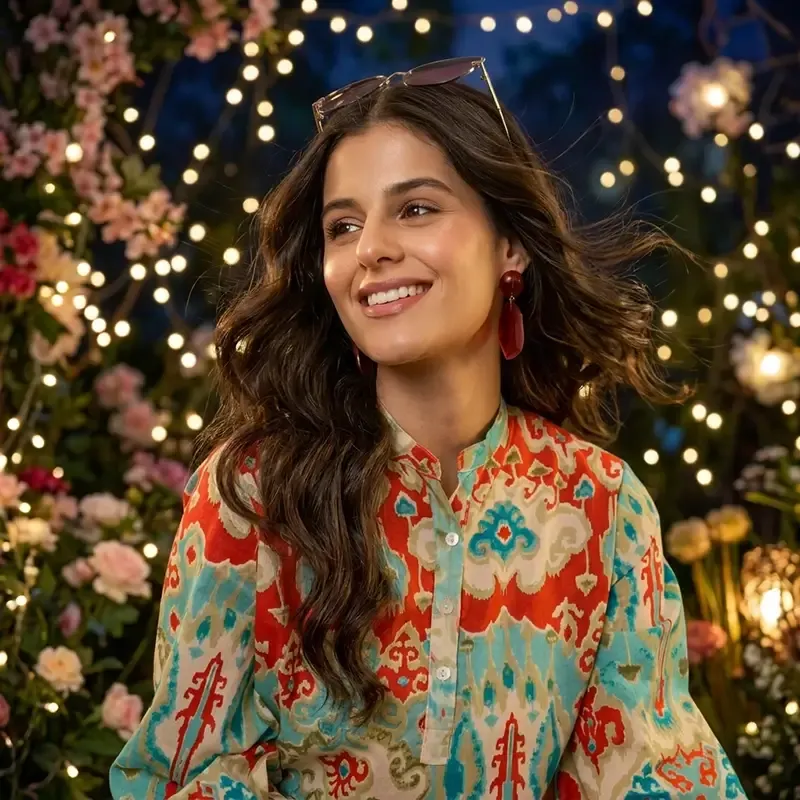 AI photo booth enchanted garden effect on event guest