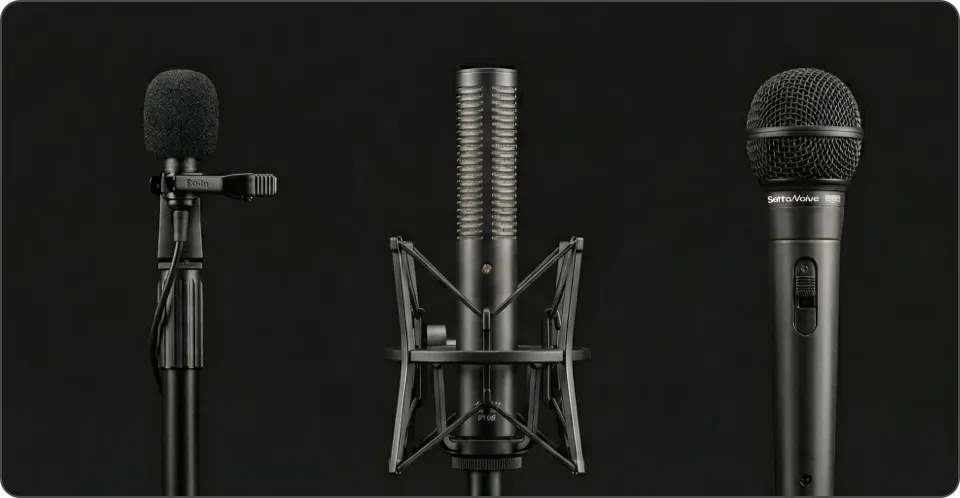 External microphones compatible with Simple Booth video testimonial booths
