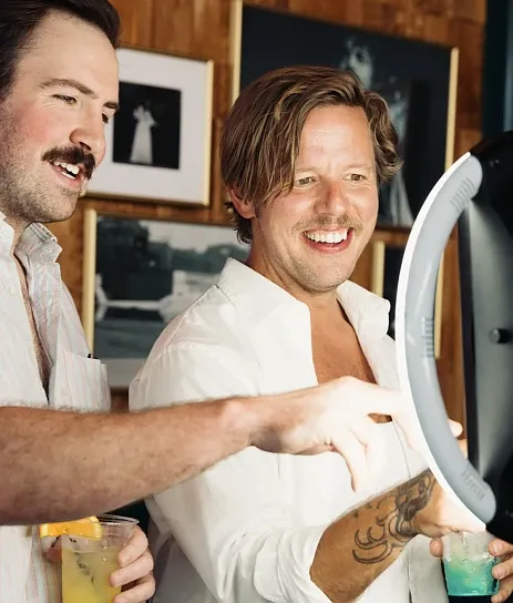 Photo booth participants