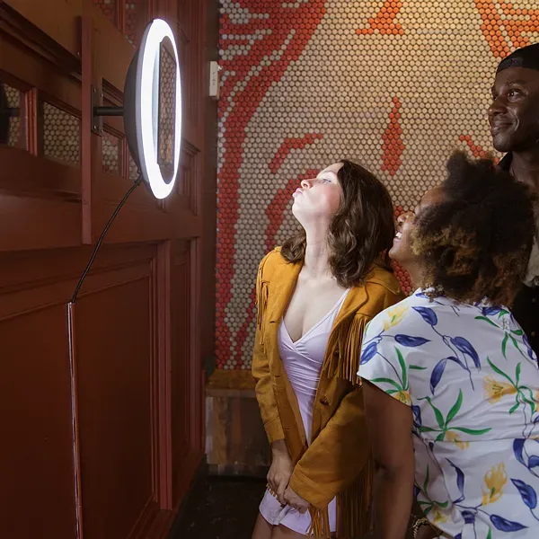 Rental photo booth wall mount